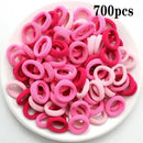 200PCS Women Girls Colorful Nylon Elastic Hair Bands Ponytail Hold Small Hair Tie Rubber Bands Scrunchie Hair Accessories