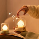 Retro Mini LED Night Lamp – Cozy USB Rechargeable Desk Light