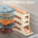 4-Layer Rolling Egg Organizer – Space-Saving Fridge Storage Solution