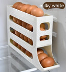 4-Layer Rolling Egg Organizer – Space-Saving Fridge Storage Solution