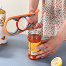 Multifunctional 4-in-1 Kitchen Tool Jar Gripper Lid Opener Can Opener Bottle Opener - Easy to Use Home Essential