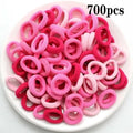 200PCS Women Girls Colorful Nylon Elastic Hair Bands Ponytail Hold Small Hair Tie Rubber Bands Scrunchie Hair Accessories
