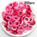 200PCS Women Girls Colorful Nylon Elastic Hair Bands Ponytail Hold Small Hair Tie Rubber Bands Scrunchie Hair Accessories