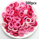 200PCS Women Girls Colorful Nylon Elastic Hair Bands Ponytail Hold Small Hair Tie Rubber Bands Scrunchie Hair Accessories