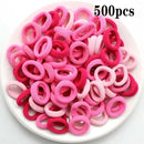 200PCS Women Girls Colorful Nylon Elastic Hair Bands Ponytail Hold Small Hair Tie Rubber Bands Scrunchie Hair Accessories
