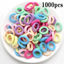200PCS Women Girls Colorful Nylon Elastic Hair Bands Ponytail Hold Small Hair Tie Rubber Bands Scrunchie Hair Accessories